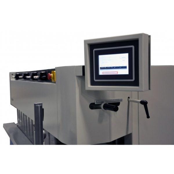 The 7" touch screen control panel on the Pentho Compact 3 Tenoner