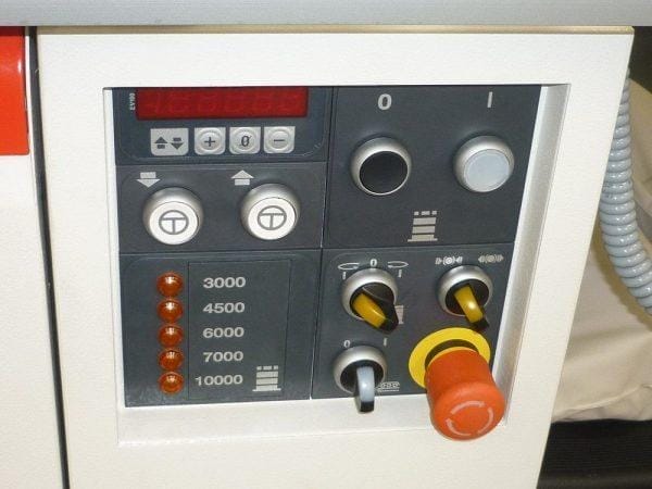 Control panel on the SCM Model TF130E Class Pro.10 TL Version for Tenoning & Profiling